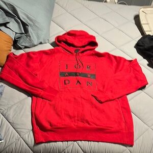 Jordan Red Sweatshirt Hoodie Casual Sportswear